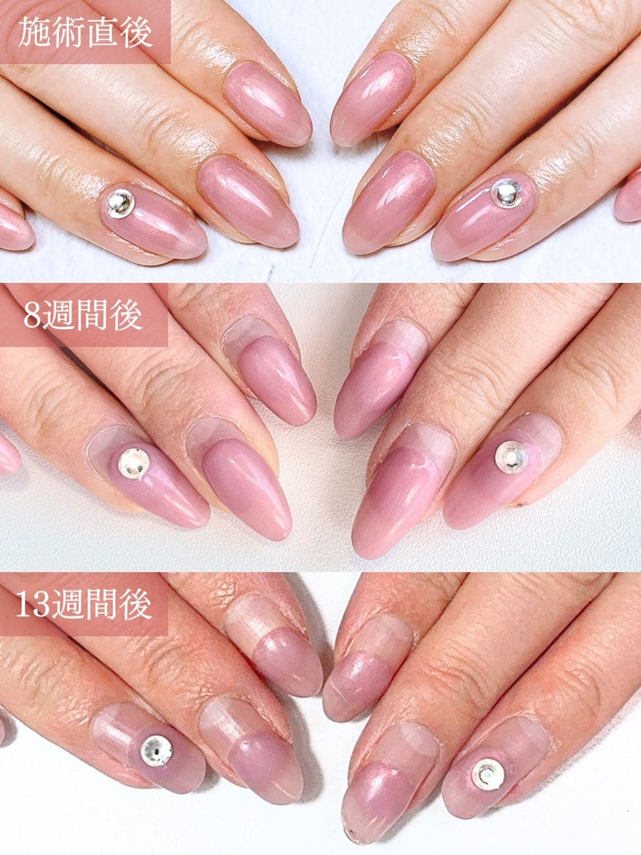 八戸市ネイルサロン nail room an の8週間長持ちジェルネイル施術風景